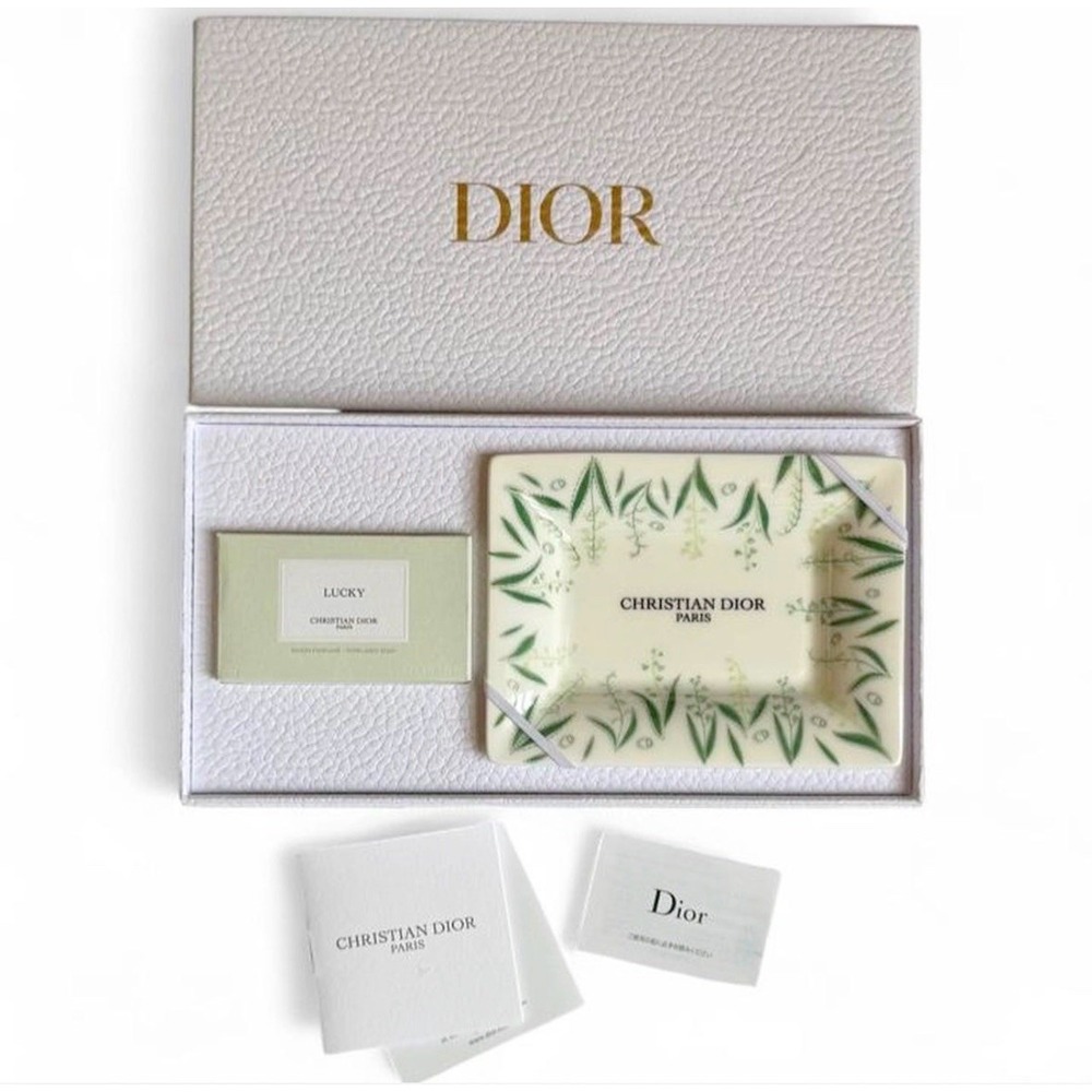 Christian Dior Lucky Soap Dish Ceramic Dish In Box No Soap New